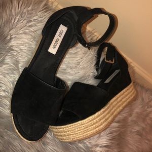 Black Suede Espadrilles.